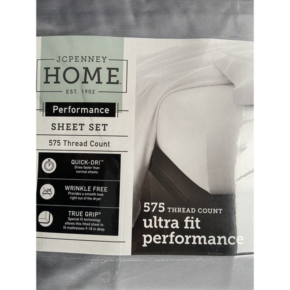 JCPenney Collection Performance Sheet Set Quick Dri Ultra Fit MSRP $110 H100 - Picture 2 of 4